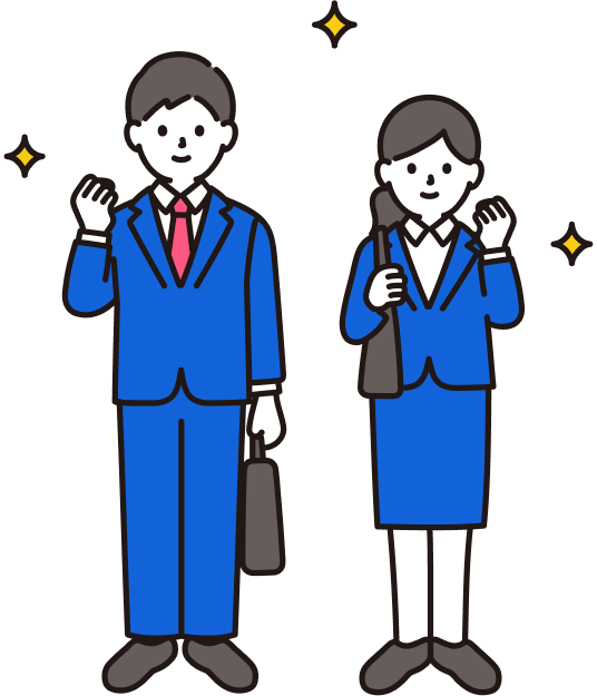 男女の社会人のイラスト